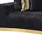Homeroots Black Velvet Modular Curved Two Piece Sectional With Toss Pillows 643961 - alternate 5