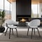 Armen Living Adalyn Gray Faux Leather and Black Wood Dining Room Accent Chair LCADCHBLGR - alternate 6