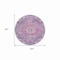 Homeroots 8' Purple Round Floral Medallion Washable Indoor Outdoor Area Rug 607850 - alternate 4