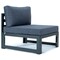 Leisuremod Chelsea 5-Piece Middle Patio Chairs and Coffee Table Set Black Aluminum With Blue Cushions CSTBL-4BU - alternate 4