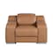 Homeroots 41" Chestnut Italian Leather Wall Hugger Recliner With USB 634539 - alternate 5