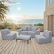 Deko Living 4 Place Seating Gray Outdoor Compressed Foam Sectional Sofas and Ottoman Set COP30017 - alternate 1