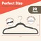 Campior Premium Velvet Non-Slip Hangers, Heavy Duty, 360 Deg Swivel Hook, Grey Velvet Finish, 20PK CMPVVH20GY - alternate 5