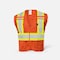 Ironwear Hi-Vis FR Safety Vest M Class 2 , Hook & Loop 6 Pockets 1287FR-BRK-O-M - alternate 1