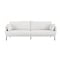 Homeroots Modern 77in White and Black Fabric Loveseat 480892 - alternate 2