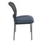 Office Star Products ProGrid Titanium & Black Visitors Chair, Straight Legs, Dillon Blue 86724R-R105 - alternate 2