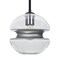 Besa Lighting Hula 8 Stem Pendant, Clear/Silver, Black Finish, 1x60W Medium base 1TT-HULA8SL-BK - alternate 1