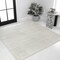 Jonathan Y Hallie High-Low Minimalist Curve Geometric Ivory/Cream 8 ft Square Indoor/Outdoor Area Rug SCN100B-8SQ - alternate 5