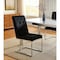 Homeroots Set of Two Tufted Black and Silver Upholstered Velvet Dining Side Chairs 543551 - alternate 3