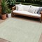 Homeroots 8' X 10' Artichoke Green And Gray Geometric Washable Indoor Outdoor Area Rug 594440 - alternate 1