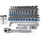 Neiko 3/8'' Drive CrV Steel SAE Socket and Ratchet Set, 53-Pieces, 5/16'' to 7/8'' Size 02513A - alternate 3