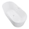 Kingston Brass 59" Acrylic Oval Double Ended Freestanding Tub with Drain, Glossy White VTOV593023 - alternate 3