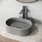 Vigo Giralda Gothic Gray Concreto Stone 16 in. L x 11 in. W x 5 in. H Oval Vessel Bathroom Sink VG04059 - alternate 1