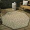 Jonathan Y Madrid Vintage Filigree Textured Weave Beige/Brown 5 ft Octagon Indoor/Outdoor Area Rug SMB107B-5TGN - alternate 1