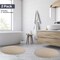 Lavish Home Bathroom Rugs 2 Woven Cotton Bath Mat Set for Boho Decor Round Rugs for Shower, Tub, Toilet, Vanity HT-BATH4-NT - alternate 4