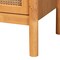 Baxton Studio Jenn Golden Brown Wood Japandi 5-Piece Queen Size Bedroom Set with Distressed-Finished Rattan 253-13897-13946-13946-13947-13948-ZORO - alternate 4
