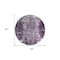 Homeroots 8' Eggplant Purple And Lavender Round Abstract Washable Indoor Outdoor Area Rug 582916 - alternate 5