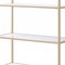 Homeroots 60" Gold And White Metal Four Tier Bookcase 347511 - alternate 6