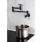 Kingston Brass Wall Mount Pot Filler Faucet with Knurled Handle, Oil Rubbed Bronze KS8105RKX - alternate 5