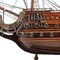 Homeroots 33" Brown Solid Wood Hand Painted Solei Royal Model Boat 401853 - alternate 6