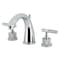 Kingston Brass Widespread Bathroom Faucet with Knurled Handle and Brass Pop-Up, Polished Chrome KS2961KNL - alternate 1