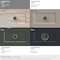 Amerock Accents 1-1/4 inch 32mm Length Gold/Emerald Green Cabinet Knob, 2PK 2PK36970EMG - alternate 3