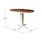 Whitewood Industries Rectangular Fixed Top Extension Pedestal Dining Table, 36 in W, 36.1 in L, 48 in H, Parawood K79-36RXT-23B-36 - alternate 3