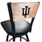 Holland Bar Stool Co 36" Blk Wrinkle Indiana Swivel Bar Stool, Laser Engraved Back L03836BWMedMplAIndnaUBlkVinyl - alternate 1