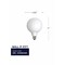Bulbrite 60-Watt Equivalent G40 Milky Dimmable Decorative Filament LED Light Bulb Warm White, 2PK 861597 - alternate 3