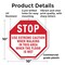 Signmission Stop Use Extreme Caution When Walki, 10 Inch X 10 Inch, Plastic Sign OC-P-10-42 - alternate 5