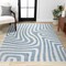 Jonathan Y Maze Abstract Two-Tone Low-Pile Machine-Washable Blue/Cream 4 ft. x 6 ft. Area Rug WSH309A-4 - alternate 5