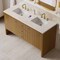 James Martin Vanities Hudson 60" Double Vanity, Honey Oak w/ 3 CM Siberian Silestone Top w/FreePower Wireless Charger 435-V60D-HNO-FSFR - alternate 7