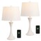 Jonathan Y Bennett 22.8 in. Traditional Transitional Metal Hourglass USB-A and USB-C Charging Ports LED Ta, 2PK JYL6621D-SET2 - alternate 1