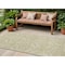 Homeroots 8' Runner Light Green Damask Washable Non Skid Indoor Outdoor Runner Rug 563854 - alternate 1