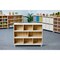 Beleduc By Playwell Palermo 41.1inx14.2in Mid 9-Compartment Closed Shelf, Tray-Compatible, White/Oak HPL, 32.6inH, 3+ 846041 - alternate 3