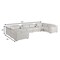 Homeroots Light Gray Italian Leather Power Reclining U Shaped Eight Piece Corner Sectional With Console 632566 - alternate 7