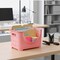 Basicwise Stacking Storage Bins, Plastic, Pink, 9.1 in H, 10.3 in W, 11.1 in L QI003215P - alternate 2