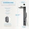 Anzzi Dion Series 39 in. 2-Jetted Shower Tower with Heavy Rain Shower and Body Jets SP-AZ082MB - alternate 5