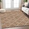 Homeroots 8' X 10' Brown Copper And Beige Geometric Washable Indoor Outdoor Area Rug 594740 - alternate 5
