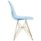 Leisuremod Cresco Plastic Dining Side Chair with Gold Base, Transparent Blue, 2PK CR19TBUG2 - alternate 6