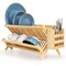 Megachef 2-Tier Collapsible Kitchen Bamboo Drying Dish Rack with Utensil Holder 750122139M - alternate 1