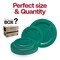 Smarty Had A Party Solid Green Holiday Round Plastic Dinnerware Value Set (120 Dinner Plates + 120 Salad Plates), 240PK 110GRVP-CASE - alternate 4