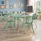 Flash Furniture 5 PC Plastic Activity Table and 4 Chairs Set, 10.5 in Seat Height-Sage YU-YCX-0073-2-ROUND-TBL-SAGE-E-GG - alternate 1