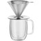 Zwilling Sorrento Stainless Steel Pour Over Coffee Dripper with Double-Wall Glass Coffee Mug 1024006 - alternate 4