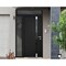 Vdomdoors Steel Door Cynex 6777 Black Sidelight and Transom Window Stainless Inserts Single Modern Painted-W3 CYNEX6777EXD-BLK-W36+16 x H80+16-Left-hand Inswing - alternate 4