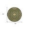 Homeroots 8' Olive Green Gray And Ivory Round Tribal Washable Indoor Outdoor Area Rug 598144 - alternate 4