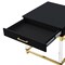 Homeroots 24" Gold and Black End Table with Drawer 544058 - alternate 4