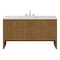 James Martin Vanities Hudson 60" Single Vanity, Honey Oak w/ 3 CM White Zeus Silestone Top 435-V60S-HNO-3WZ - alternate 1