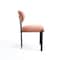 Homeroots Set of Two Salmon and Black Chenille And Metal Partially Open Back Dining Side Chairs, 2PK 694690 - alternate 5