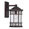 Homeroots XL Antique Bronze Canister Wall Light 398519 - alternate 1